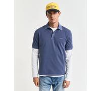 Men's Gant Sunfaded Piqué Polo Shirt in Blue