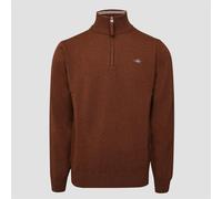 Men's Gant Superfine Lambswool Half Zip Fleece in Brown