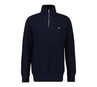 Men's Gant Textured Half-Zip Sweatshirt in Blue