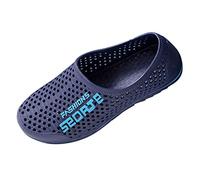 Mens Garden Shoes Clogs,Slip On Shoes for Men UK with Non-Slip Sole & Breathable Mesh Hole Lightweight Quick Drying Beach Clogs Soft Comfy Plantar Wide Fit Summer Shoes for Indoor Outdoor Blue