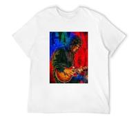 Men's Gary Moore Tribute Portrait Art Active Anime Aesthetic Clothing Hippie Clothes Mens Graphic Funny T-Shirts White 3XL