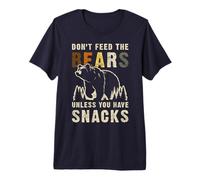 Mens Gay Bear Pride Don't Feed Bears Funny Bear Flag Premium T-Shirt