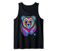 Mens Gay Bear Pride Psychedelic Bear Tank Top