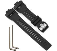 Men's GBD200 Replacement Strap Compatible with Casio G-Squad GBD-200 GBD200UU-9 GBD200-9 GBD-200-1JF Watch Band Resin Bracelet, Black, One Size
