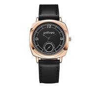 Men's Gemstone Inspireds Leather Strap Watch Fashion Men's Watches Large Face Watch for Women Seniors (Black, One Size)