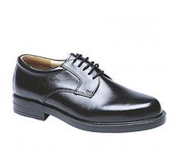 Mens Gents Leather Wide Fit Scimitar Gibson Shoes , 6 UK, Black