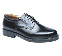 Mens Gents Leather Wide Fit Scimitar Gibson Shoes Size, 8 UK, Black