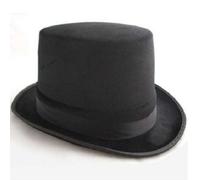 Mens Gents Unisex Top Hat Indestructible Men's Velour Topper Black New Smiffys