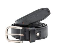 Men's Genuine Leather Dress Belt 34mm wide |Single Prong Buckle Profile Belt |Classic & Fashion for Work, Business Casual-To Fit Up to 43" Waist-1 1/3”/1.3inch / 3.4cm wide-RB6 (BLACK GRAIN)