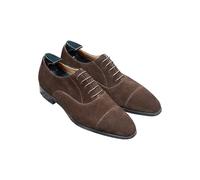 Mens Genuine Leather Oxford Shoes Handcrafted Dress Footwear with Soft Lining Business Formal Wedding Brown Shoes(7 UK)