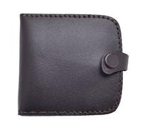 Mens Genuine Leather Tray Coin Purse with Note Section in Brown