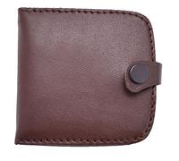 Mens Genuine Leather Tray Coin Purse with Note Section in Tan