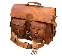 Men's Genuine Leather Vintage Laptop Messenger Handmade Briefcase Bag Satchel By Vintage Couture
