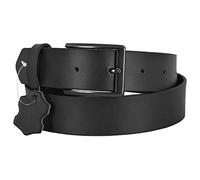 Men's Genuine Real Leather Black Matt Belt 100% Soft Cowhide Causal &Formal Belt (S)