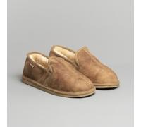 Mens Genuine Sheepskin Slippers Shepherd Model Bosse Antique Cognac