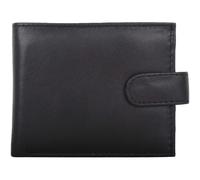 Mens Genuine Super Soft Nappa Leather RFID Protected Tri-fold Wallet - Black