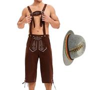 Men's German Outfits for Oktoberfest - Traditional Trousers for Oktoberfest | Bavarian Suits for Beer Festival German Cultural Events Family Reunion Fathers Boyfriends