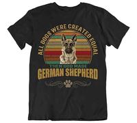 Men's German Sheperd Dog T-Shirts Cute for Pet Lovers Best Friend Vintage Fun Black M