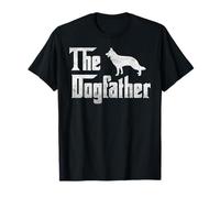 Mens German Shepherd The Dogfather T-Shirt Father Dog Lover Gift T-Shirt