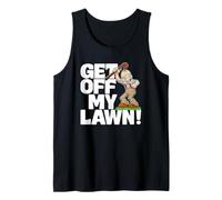 Mens Get Off My Lawn a Funny Men's Quote and Grumpy Old Man Tank Top