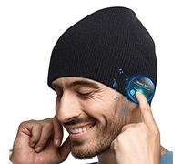 Mens Gifts Bluetooth Beanie Hat - Secret Santa Gifts Christmas Stocking Fillers for Men Dad Husband Him Teenagers Cool Stuff Tech Gadgets Beanie Hat with Headphones Running Music Gifts,Black,One Size