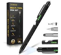 Mens Gifts for Dad, Father's Day Gifts from Wife Daughter Son, Multitool Pen 9 in 1, Cool Gadgets - Led Light, Stylus, Screwdriver, Bottle Opener, Ruler, Level(Black)