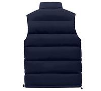 Men's Gilet Quilted Puffer Padded Vests Plus Size Packable Thick Down Vests with Zip Pockets Stand Collar Body Warmer Windproof Warm Outerwear Down-Insulated Sleeveless Jacket