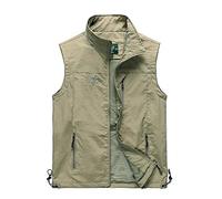 Men's Gilet Safari Hiking Outdoor Waistcoat Jacket Sleeveless Coat Water Resistant Jackets Breathable Running Sports Vest Lightweight Multi Pocket Working Fishing Hunting Hiking Gilets Quick Dry Top