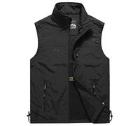 Men's Gilet Safari Hiking Outdoor Waistcoat Jacket Sleeveless Coat Water Resistant Jackets Breathable Running Sports Vest Lightweight Multi Pocket Working Fishing Hunting Hiking Gilets Quick Dry Top