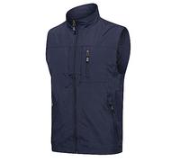 Mens Gilet Standing Collar Thin Sports Multi-pocket Cotton Fashion Casual Men's Vest Resistant Lightweight Loose Jacket Quilted Puffer Coat Windproof Waistcoat Mountain Work Outdoor Winter Autumn 2024