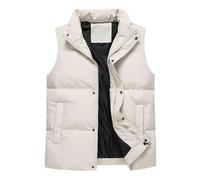 Mens Gilet with Pockets, Body Warmers for a Man, Men's Sleeveless Gilet Full Zip Lightweight Puffer Vest Quilted Bodywarmer Jacket for Snow Ski Hiking Warm Cozy
