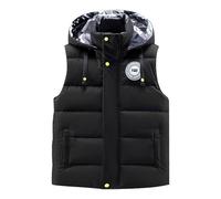 Men's Gilets & Body Warmers Quilted Packable Down Vests Hooded Puffer Padded Outerwear Gilets Stand Collar Windproof Sleeveless Jacket Casual Fashion Waistcoats Mens Bodywarmer