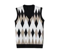 Men's Gilets V Neck Sleeveless Jumper Vest Adults Winter Wear V Neck Sweater Jumper Slipover Knitwear Sweater Tank Tops Sleeveless Knitwear