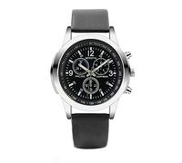 Men's Glass Watch Blue Eye Three Men Quartz Watch Belt Watches Men's Watch Bn0191-55l (Black, One Size)