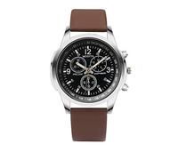 Men's Glass Watch Blue Eye Three Men Quartz Watch Belt Watches Men's Watch Bn0191-55l (Brown, One Size)