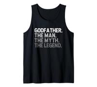 Mens Godfather The Man The Myth The Legend Funny Cool Tank Top