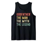 Mens Godfather The Man The Myth The Legend Retro Vintage Tank Top