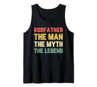 Mens Godfather The Man The Myth The Legend Vintage Retro Tank Top