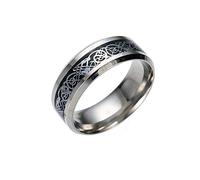 Men's Gold Tone Ring, Celtic Knot Jewelry for Men Women Stainless Steel Band Intricate Celtic Pattern Rings Vintage Irish Knot Ring Jewelry for Anniversary Birthday