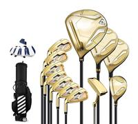 Men's Golf Complete Set, 12 Clubs with Bag, Driver Adjustable 8.5°-12.5°, Irons 5-SW, Putter, Easy Control