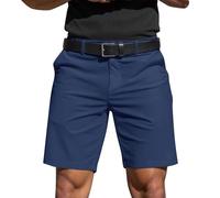 Men's Golf Dress Shorts Flat Front 7 Inch Inseam Chinos Lightweight Quick Dry Chino Shorts with Pockets for Casual Work