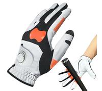 Mens Golf Gloves Left Hand - Grip Training Glove, Golf Swing Corrector | Chipping Practice Golfs Aid Accessory, Professional Training Equipment with Comfort Fit Performance for Beginner Player