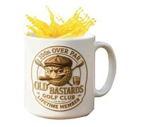 Men's Golf Mug - Funny Drinking Vessel, Three Hundred Fifty Ceramic Mug, Golf Course Motif Print, Mug with Large Capacity and Handle, Heat Protection Wall for Father, Husband, Sports Fan