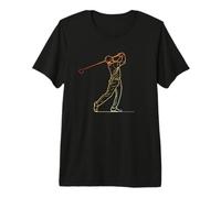 Mens Golf Player Line Art Putting Green for Boys Premium T-Shirt