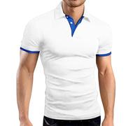 Men's Golf Polo Shirts Buttons Casual Vintage Short Sleeve Muscle Shirt Lapel Pullover Smart Spring Top Big&tall Moisture Wicking Breathable Sport Tops Summer Lightweight Businees Work Leisurewear