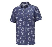 Men's Golf Polo Shirts Funny Golf Shirts for Men Performance Moisture Wicking Quick Dry Athletic Short Sleeve Shirts, Crazy Golf, S