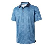 Mens Golf Shirts Short Sleeve Moisture Wicking Dry Fit Print Performance Athletic Casual Golf Polo Shirts for Men, Midnight Fireworks, XXXXL