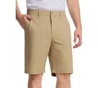 Men's Golf Shorts Grip Waistband 4-Way Stretch Bermuda Shorts Lightweight Quick Dry Breathable with 4 Pockets(D3040-Khaki-38)