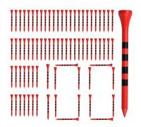 Mens Golf Tees,Striped Golf Tee,Wooden Golf Brands Assorted Golf Tees,100 Sets,Innovative Professional Golf Tees,Golf Balls,Golf Training Accessories