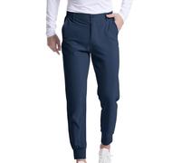 Men's Golf Trousers Slim Fit Stretch Smart Casual Office Pants Mens Golf Joggers Stretch Slim Fit Jogging Bowling Outdoor Chino Trousers Sports Running Casual with Pockets Blue